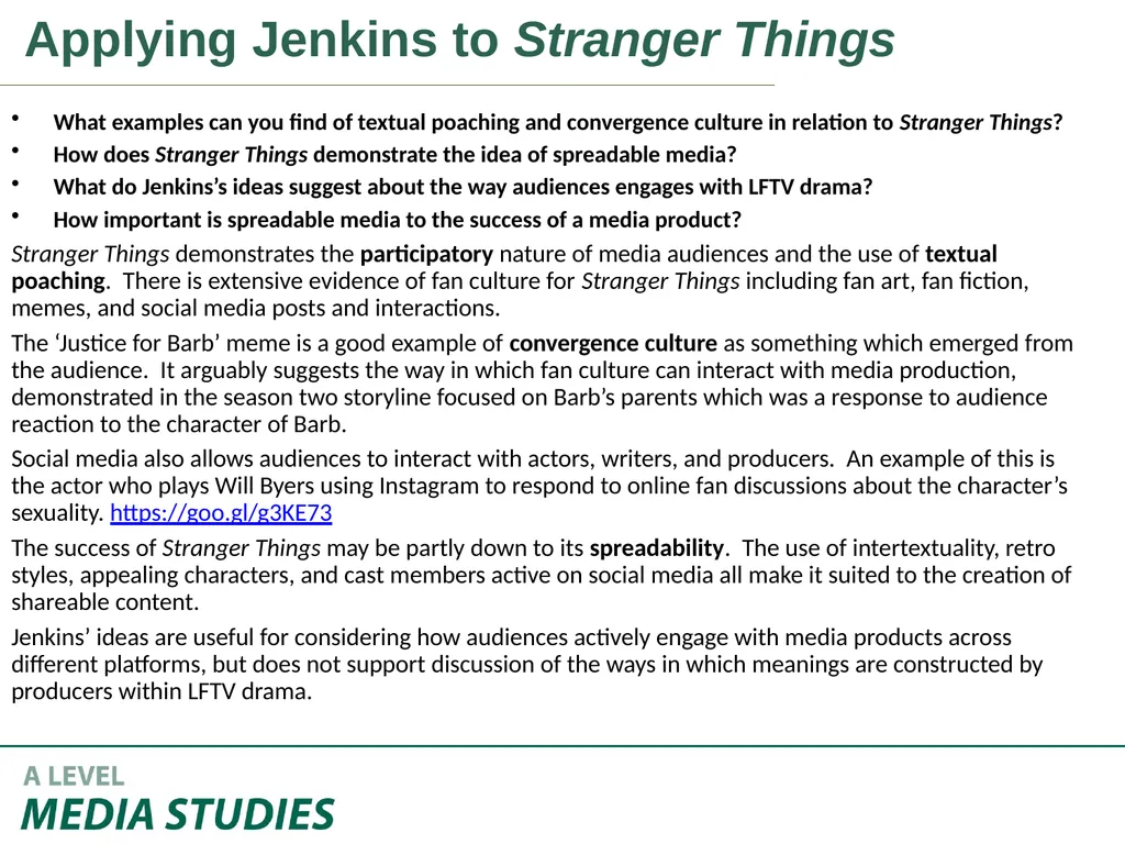 Applying Academic Ideas to Long Form Television - slide 43 of 46