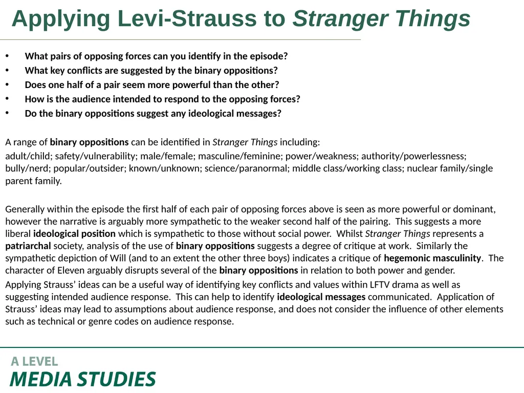 Applying Academic Ideas to Long Form Television - slide 12 of 46