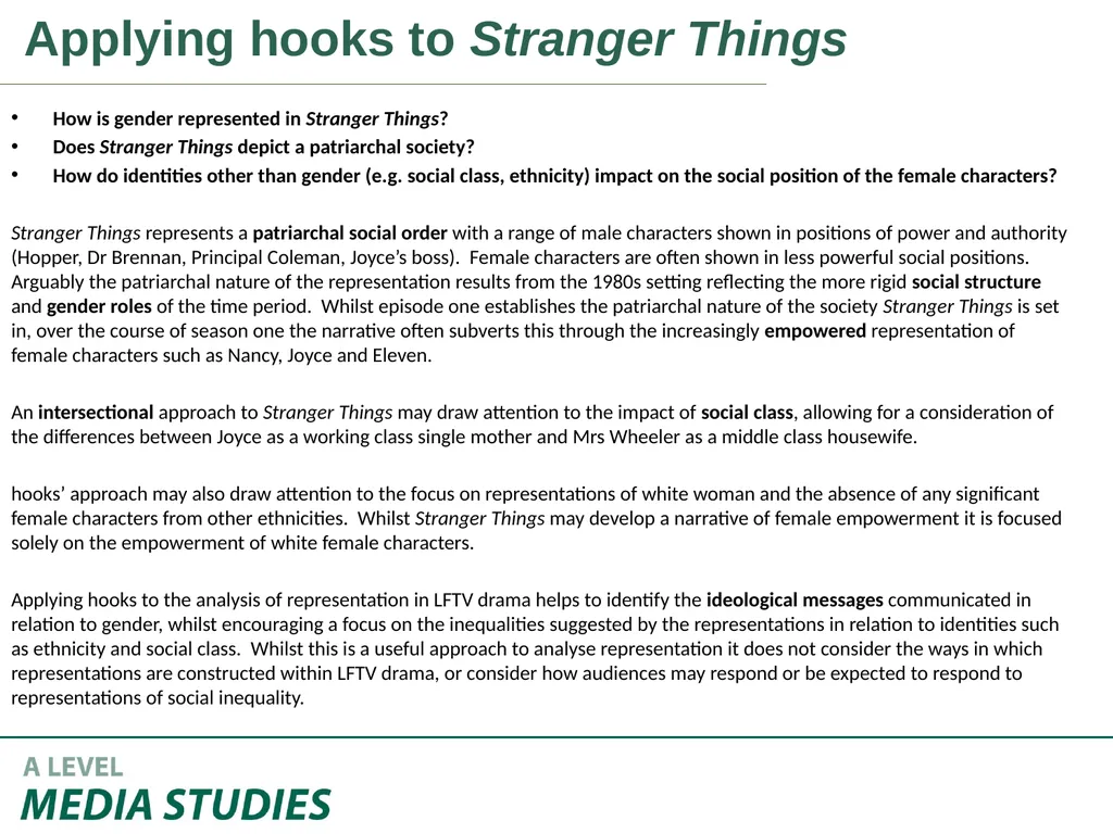Applying Academic Ideas to Long Form Television - slide 23 of 46