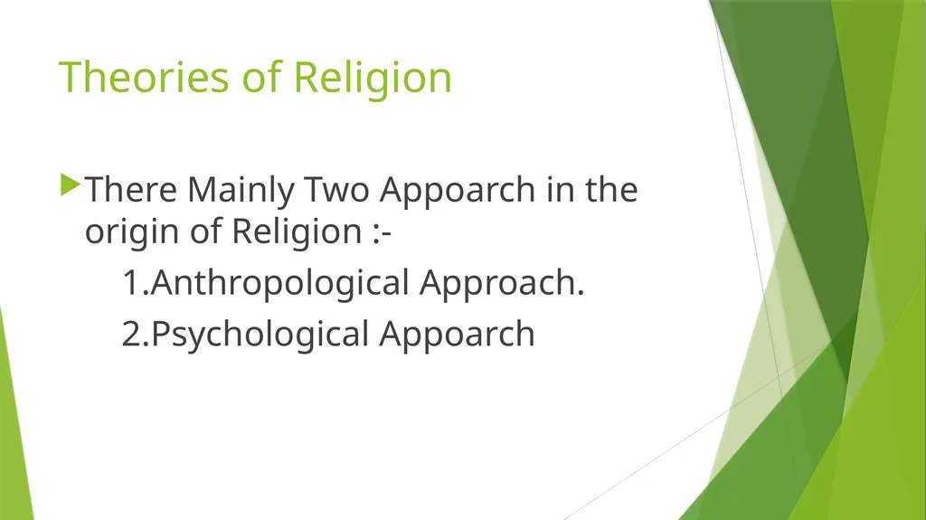 Theories of Regarding the Origin of Religion. - slide 3 of 6