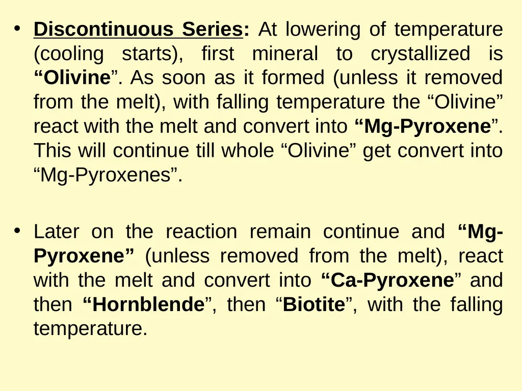 Magmatic Differentiation, Assimilation & Magma - slide 14 of 29