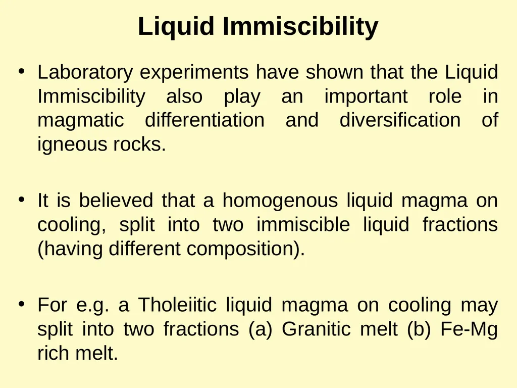 Magmatic Differentiation, Assimilation & Magma - slide 17 of 29