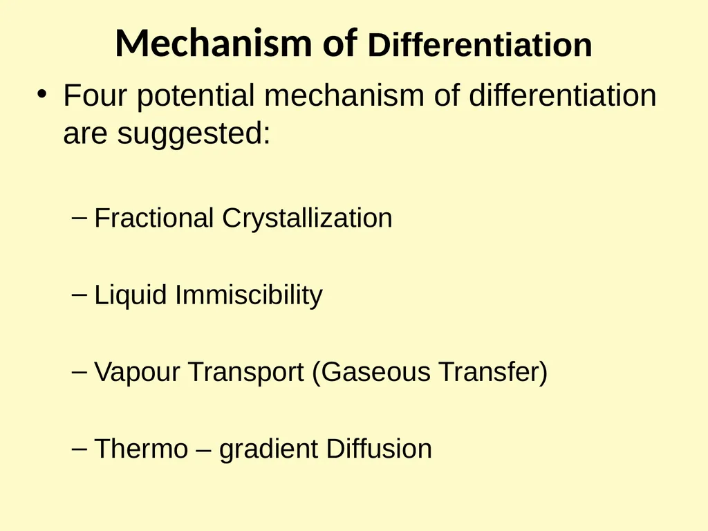 Magmatic Differentiation, Assimilation & Magma - slide 6 of 29