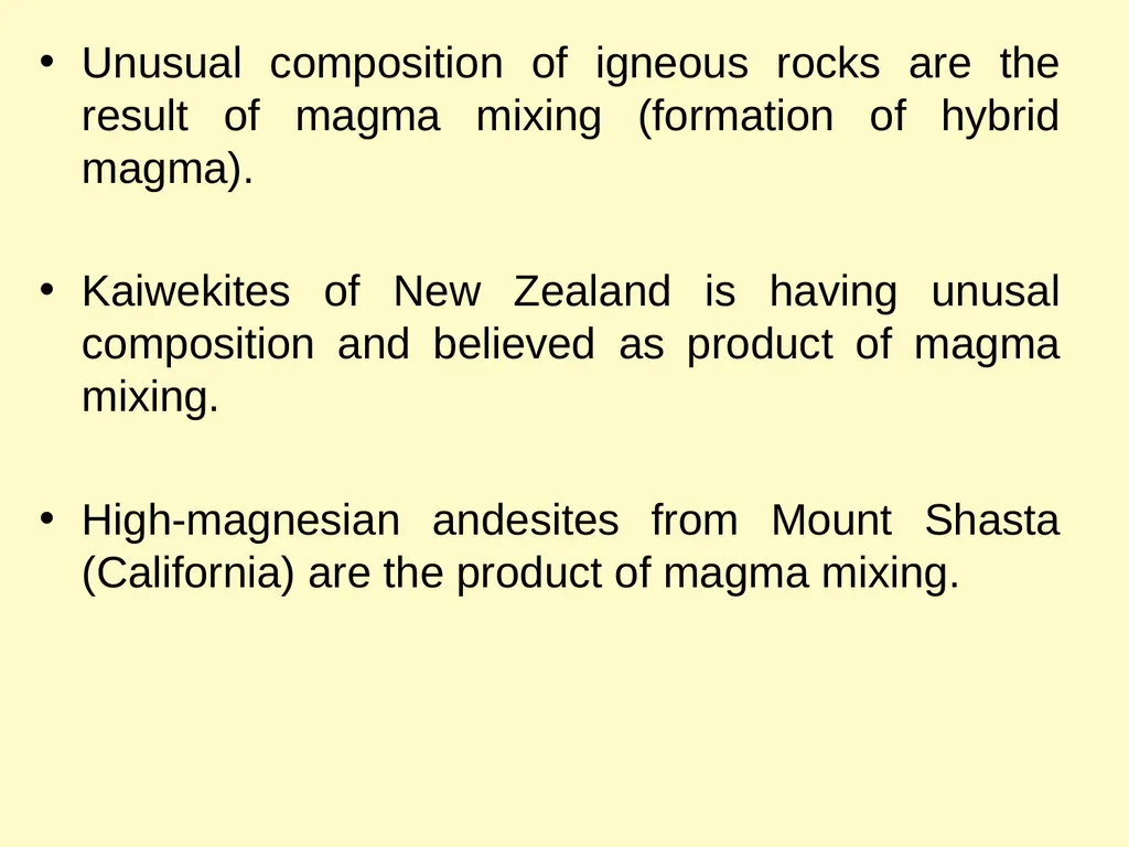 Magmatic Differentiation, Assimilation & Magma - slide 28 of 29