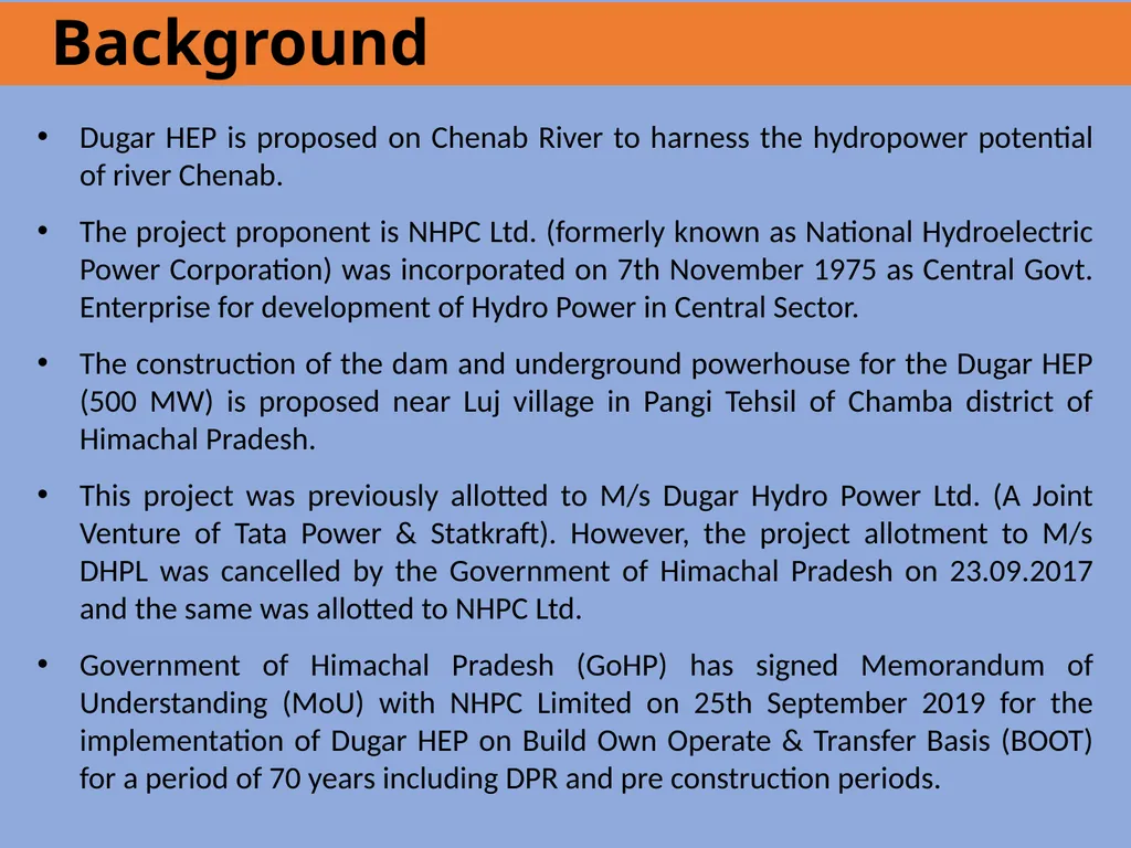 Presentation to Hon’ble Chairman and Members of - slide 2 of 11