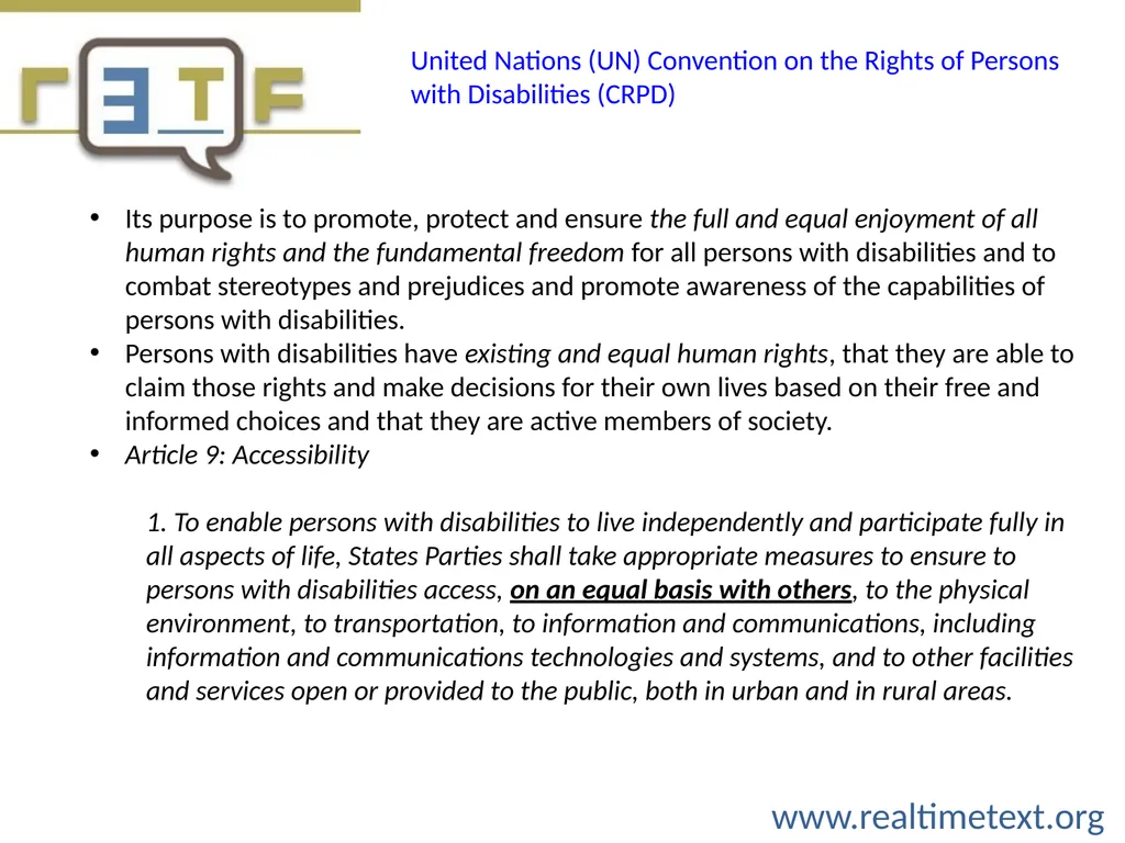 Workshop:137 Mainstreaming the disability - slide 2 of 8