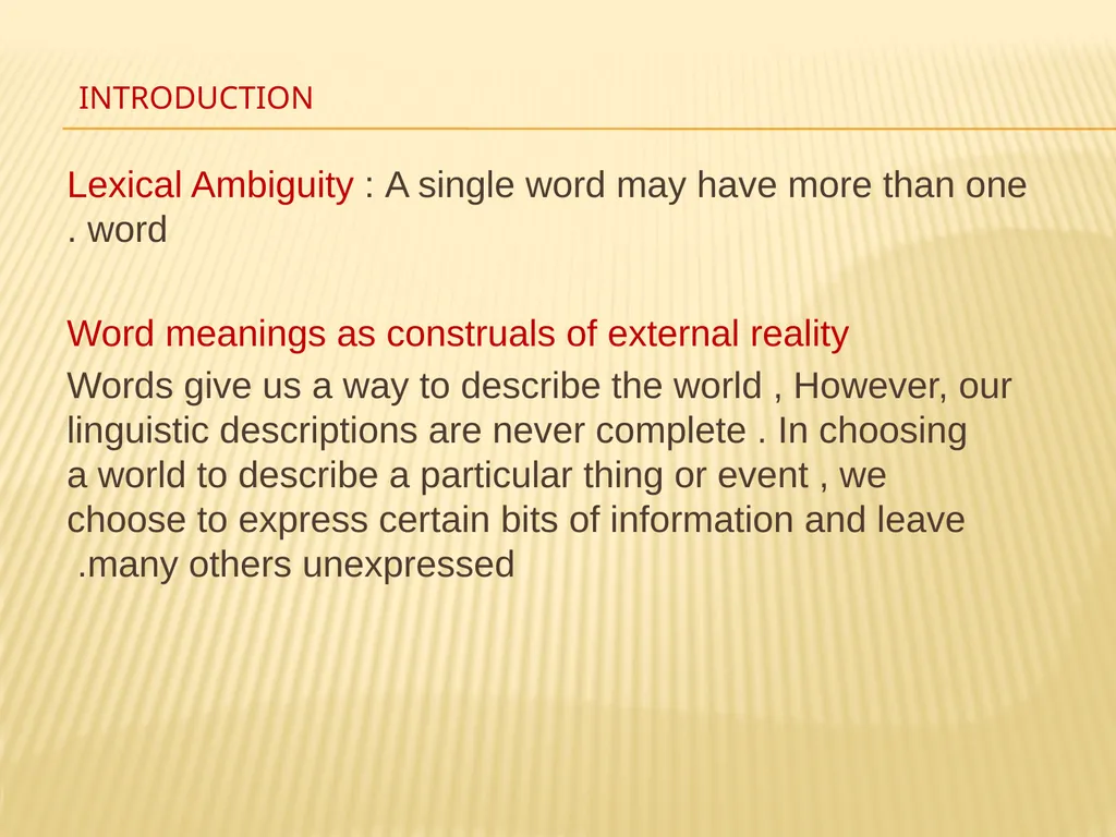 Word senses Submitted by Yasamine waleed - slide 2 of 8