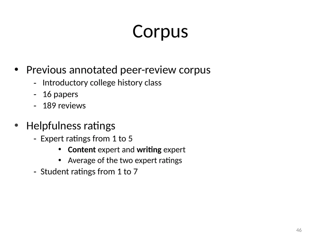 Automatically Predicting Peer-Review Helpfulness - slide 46 of 85