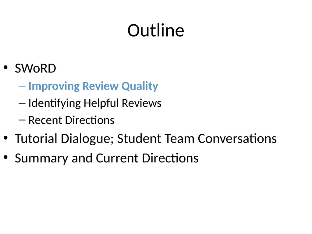 Automatically Predicting Peer-Review Helpfulness - slide 15 of 85