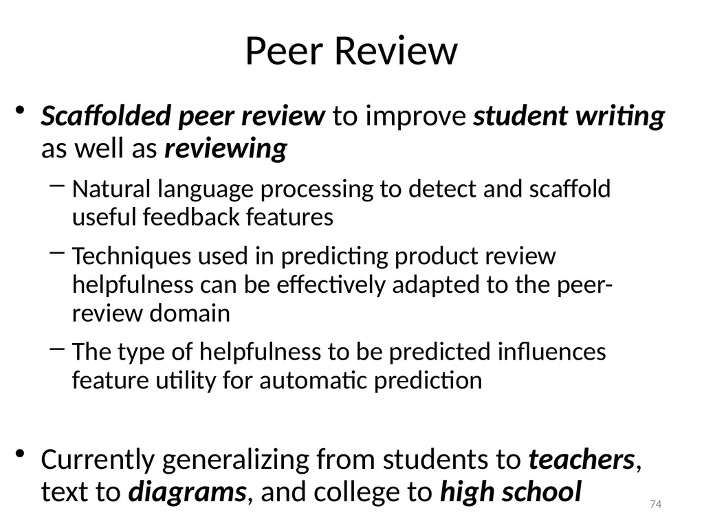 Automatically Predicting Peer-Review Helpfulness - slide 74 of 85