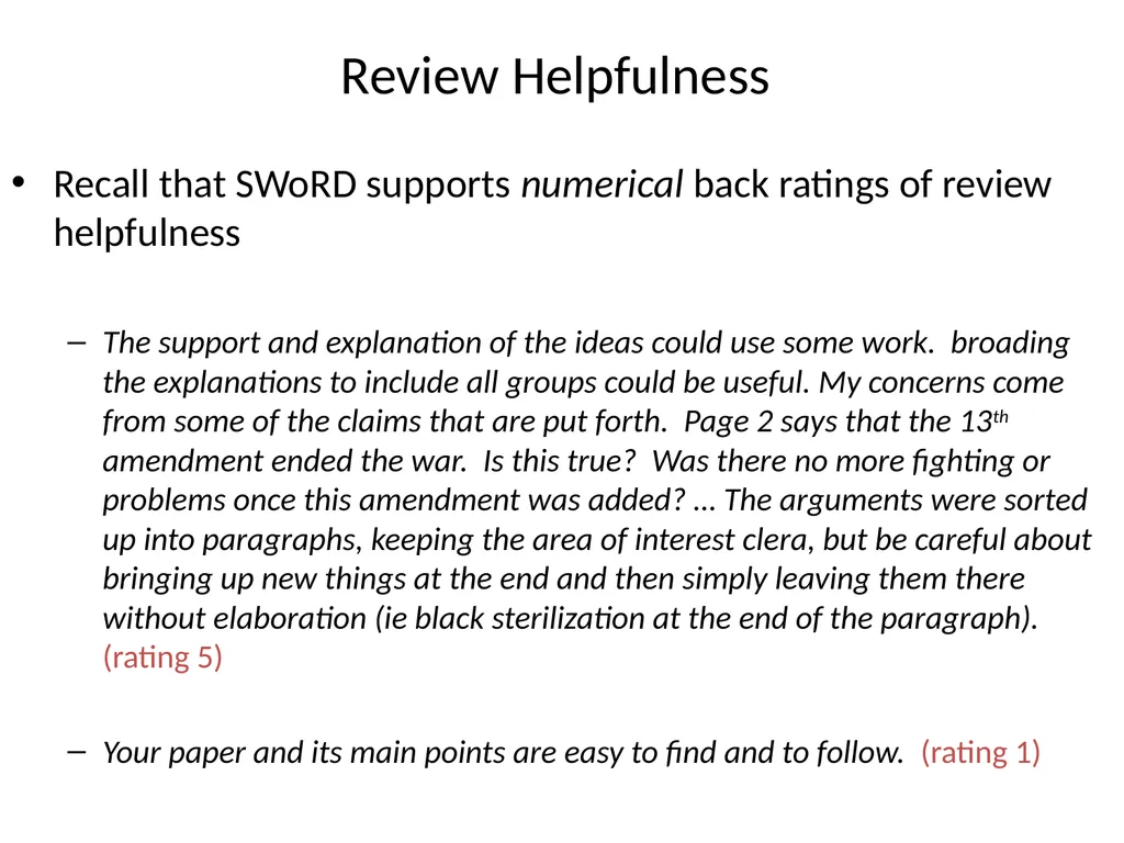 Automatically Predicting Peer-Review Helpfulness - slide 23 of 85