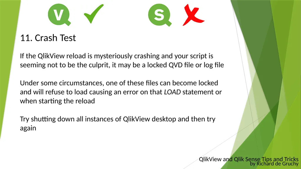 QlikView and Qlik Sense Tips and Tricks By Richard - slide 14 of 27