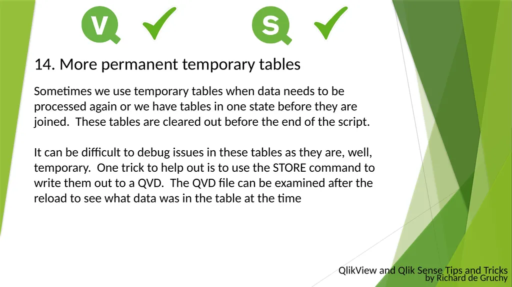 QlikView and Qlik Sense Tips and Tricks By Richard - slide 17 of 27