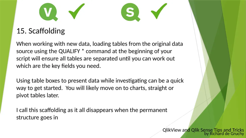 QlikView and Qlik Sense Tips and Tricks By Richard - slide 18 of 27