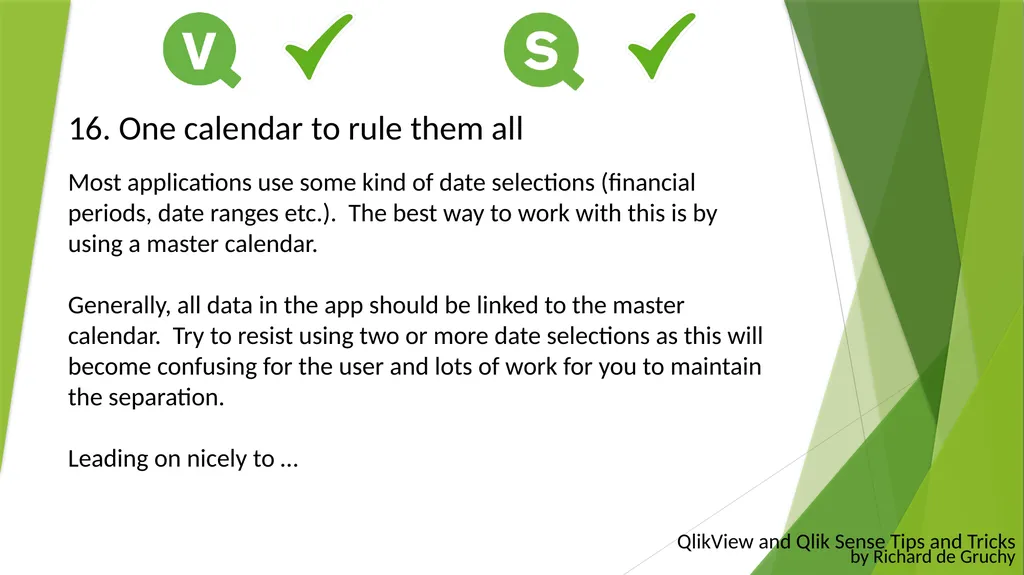 QlikView and Qlik Sense Tips and Tricks By Richard - slide 19 of 27