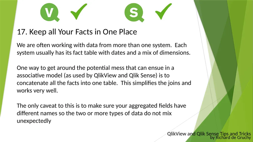 QlikView and Qlik Sense Tips and Tricks By Richard - slide 20 of 27
