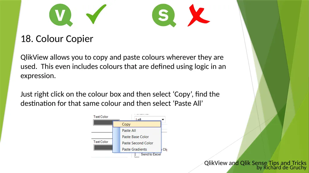 QlikView and Qlik Sense Tips and Tricks By Richard - slide 21 of 27