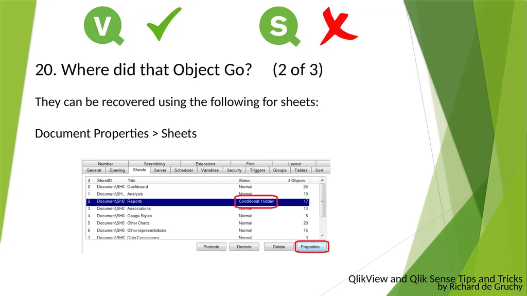 QlikView and Qlik Sense Tips and Tricks By Richard - slide 24 of 27