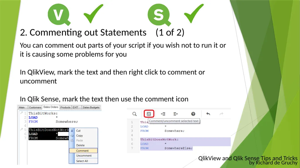 QlikView and Qlik Sense Tips and Tricks By Richard - slide 4 of 27
