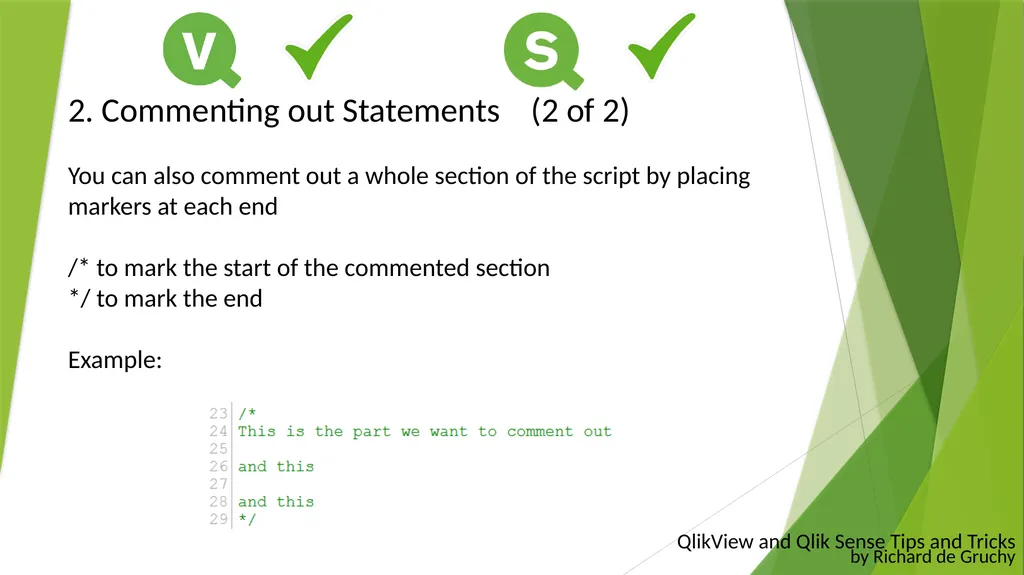 QlikView and Qlik Sense Tips and Tricks By Richard - slide 5 of 27
