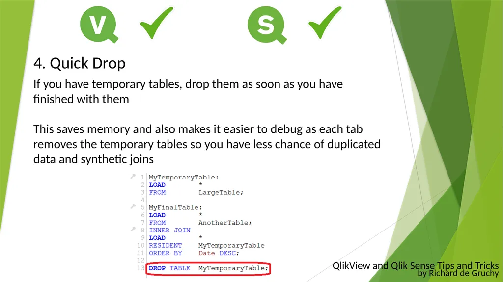 QlikView and Qlik Sense Tips and Tricks By Richard - slide 7 of 27