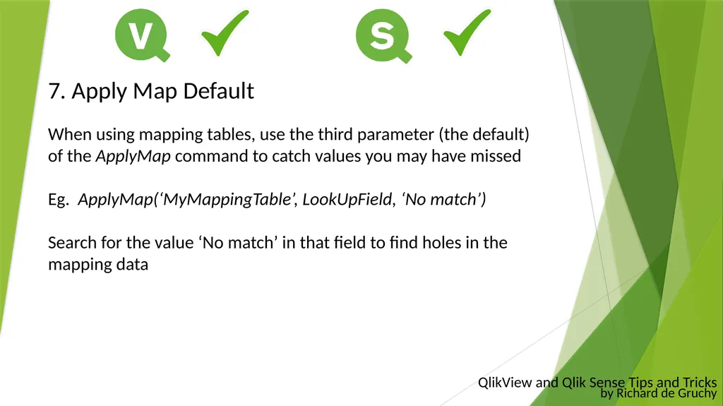 QlikView and Qlik Sense Tips and Tricks By Richard - slide 10 of 27