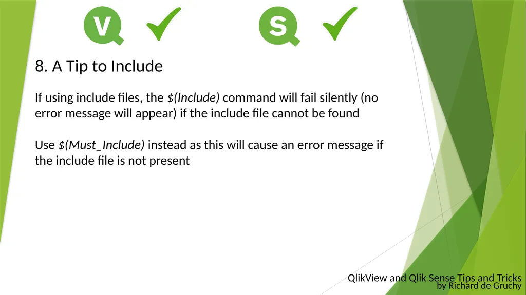 QlikView and Qlik Sense Tips and Tricks By Richard - slide 11 of 27