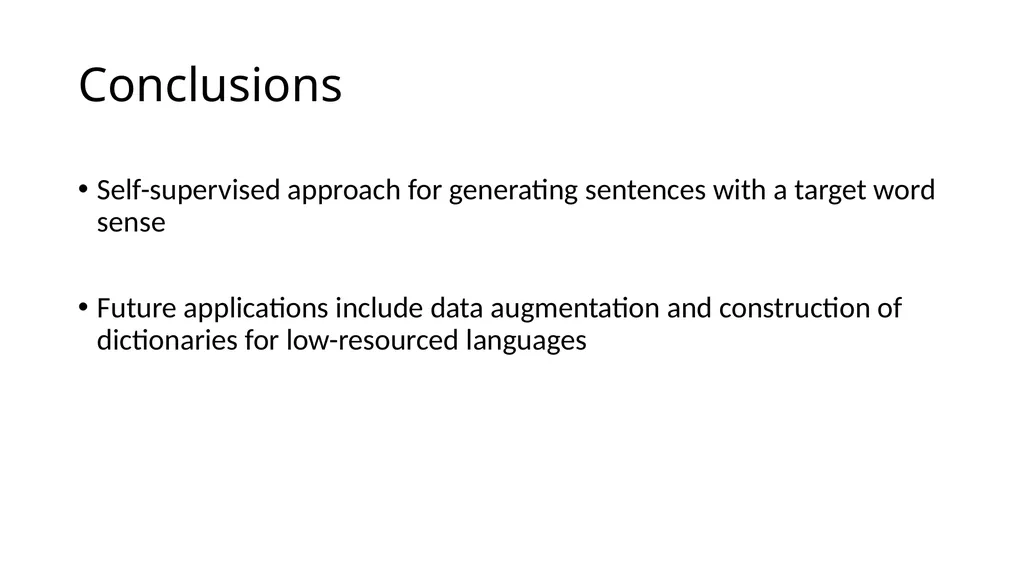 Generating Sense-specific Example Sentences with - slide 19 of 19