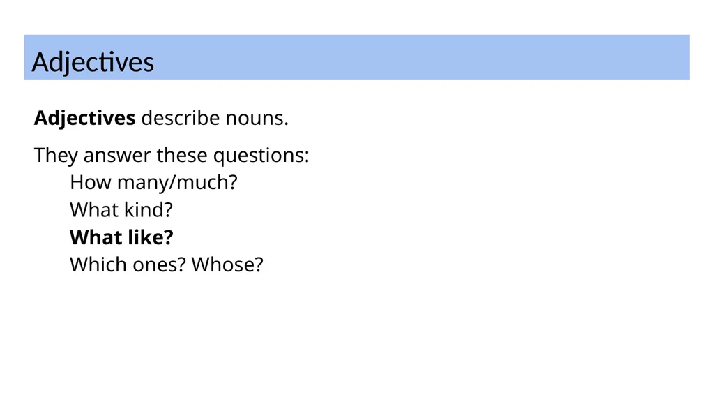 Describe and Classify Objects Vocabulary and - slide 2 of 6