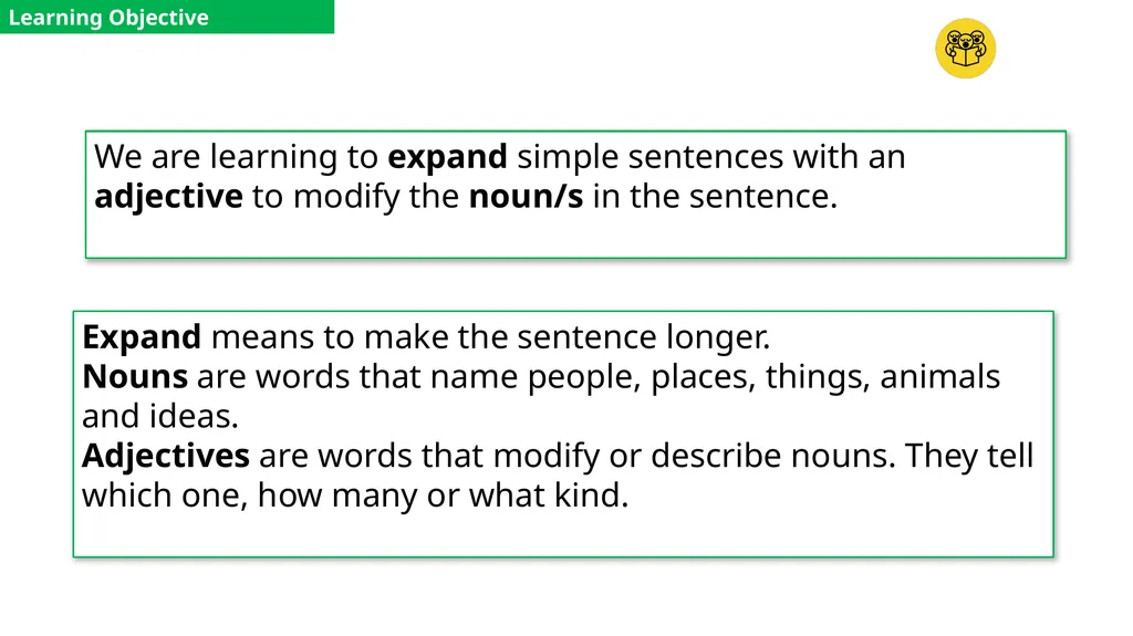 Year: 2 Term: 1 Objective: To expand simple - slide 3 of 20