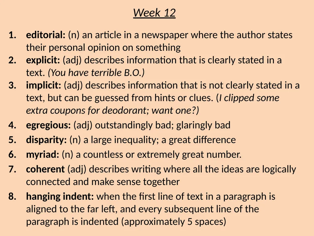 Persuasive Unit Vocabulary Definitions English 2 - slide 13 of 13
