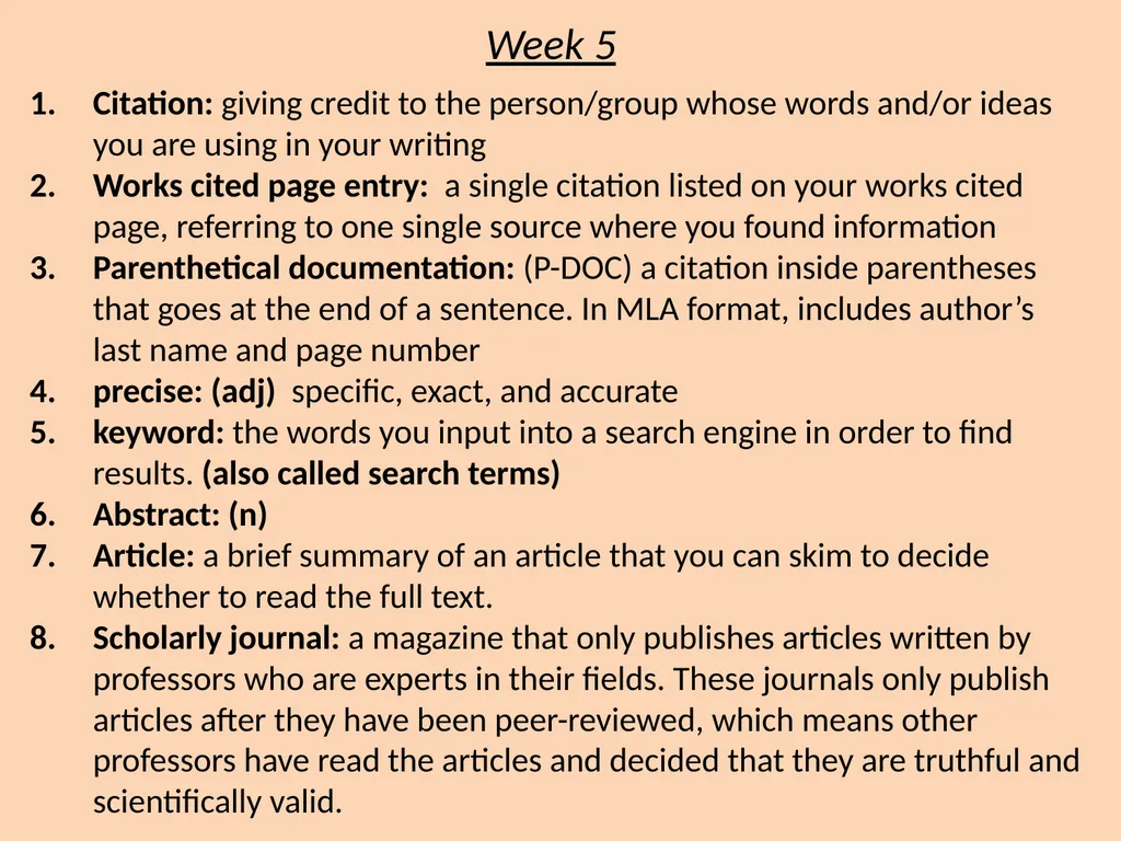 Persuasive Unit Vocabulary Definitions English 2 - slide 6 of 13