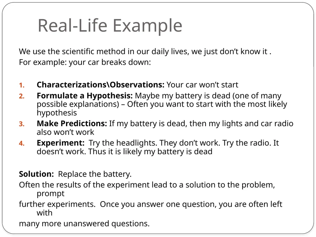 Simon Hughes and Miaoqi Zhu The Scientific Method - slide 4 of 40