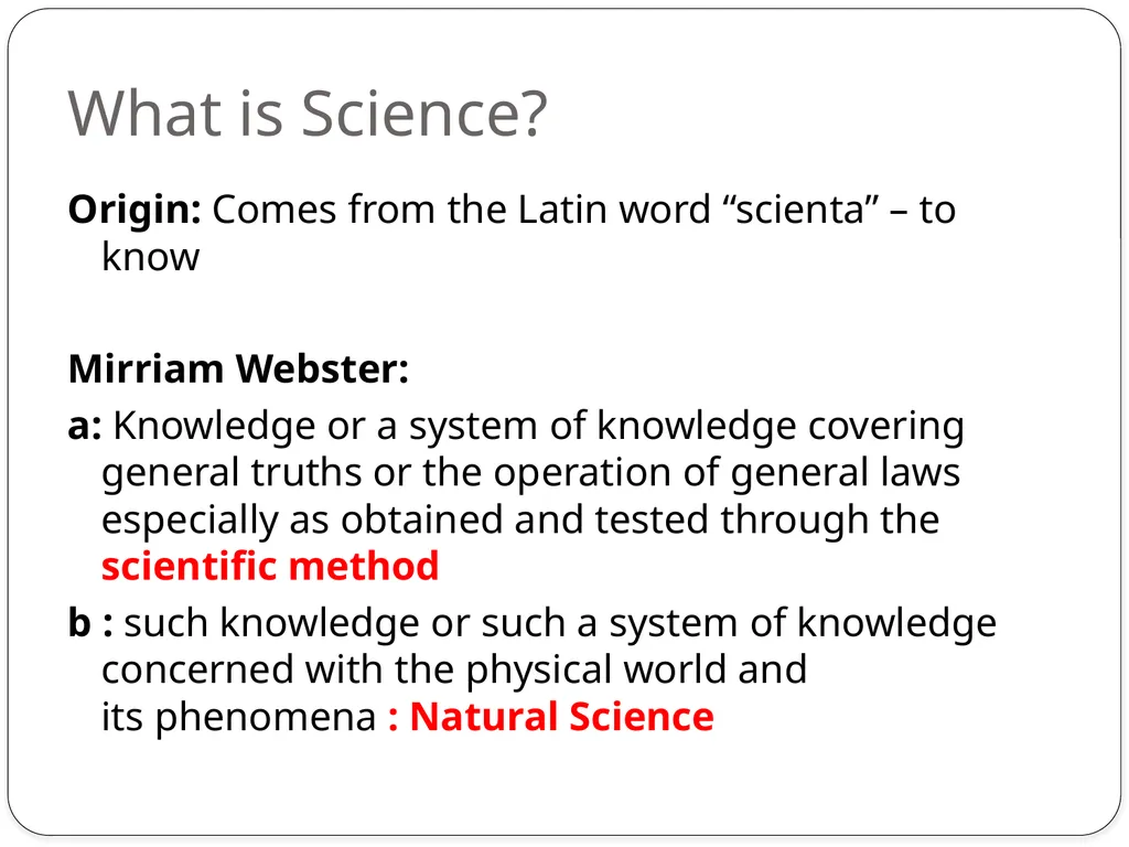 Simon Hughes and Miaoqi Zhu The Scientific Method - slide 2 of 40