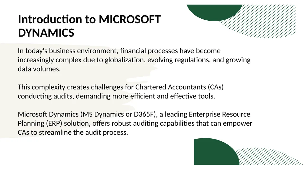 UNIT-5 Microsoft (MS) Dynamics Table of contents - slide 4 of 21