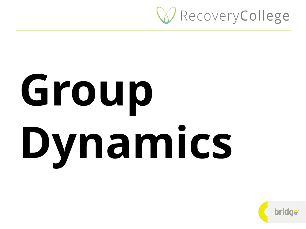 Group Dynamics “We cannot live for ourselves - slide 1 of 12