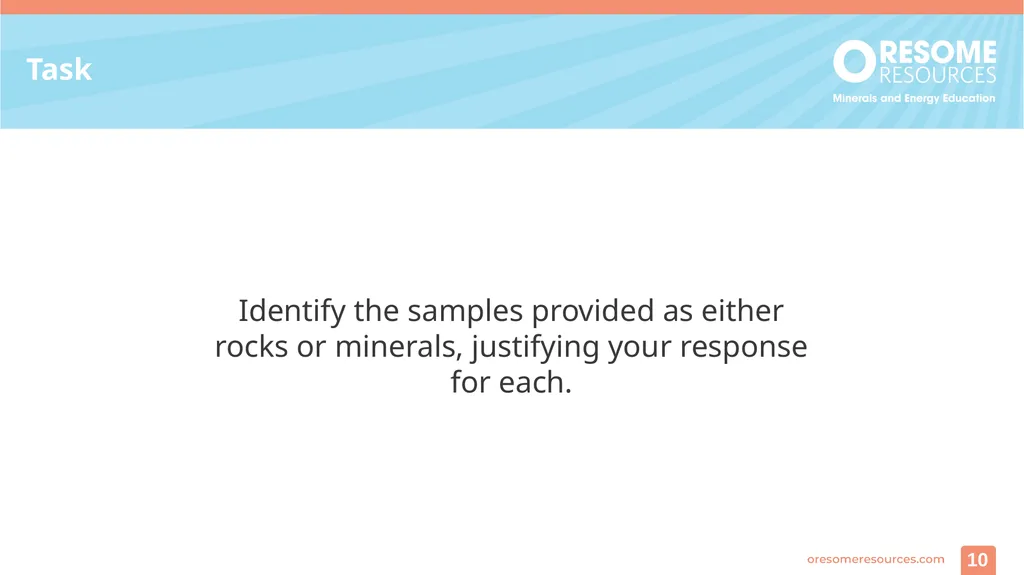 Rocks and Minerals 1 Identifying rocks and - slide 10 of 10