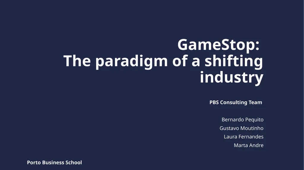 GameStop: The paradigm of a shifting industry PBS