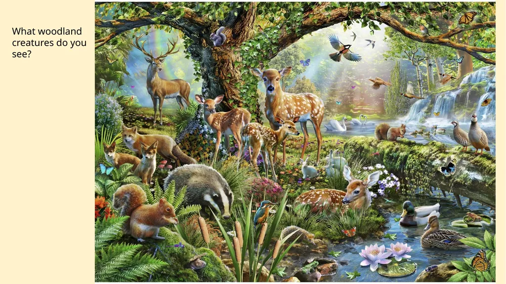 What woodland creatures do you see?