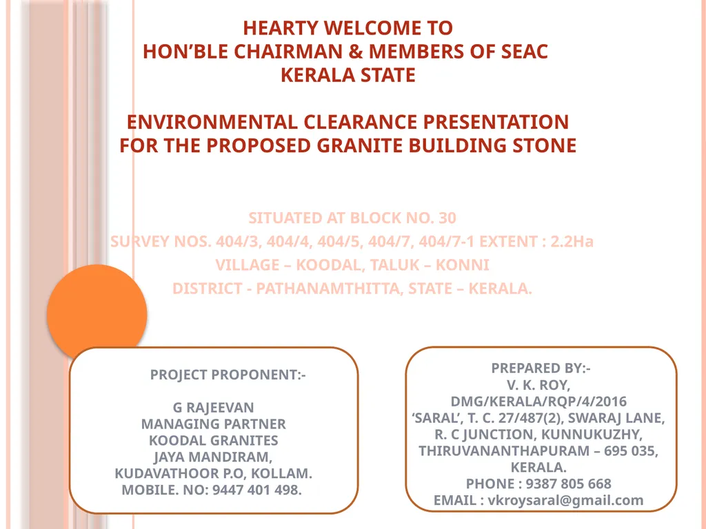 HEARTY WELCOME TO HON’BLE CHAIRMAN & MEMBERS OF - slide 1 of 53
