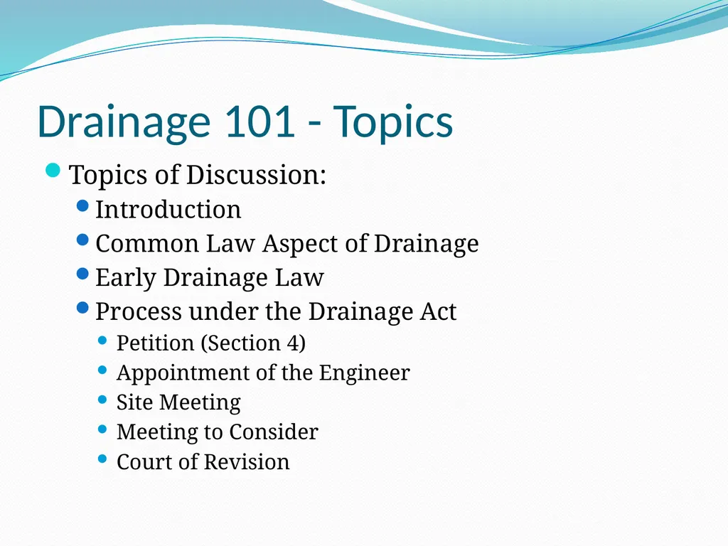 Drainage 101 – Council Educational Session - slide 3 of 43