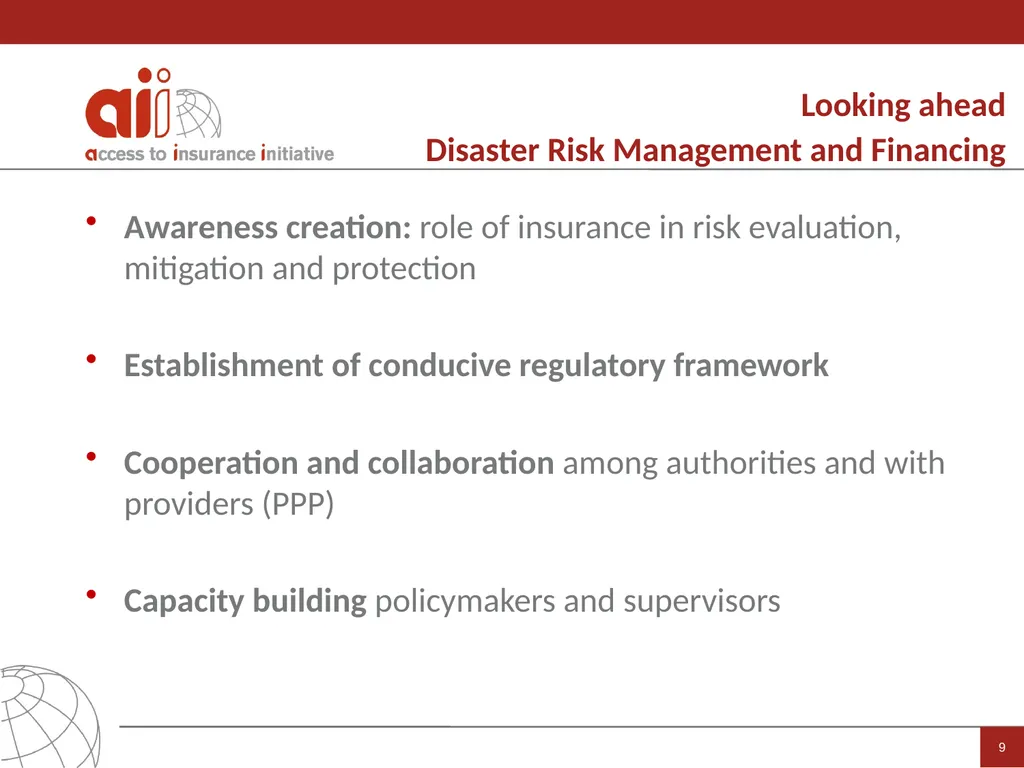 Access to Insurance Initiative IAIS Annual - slide 9 of 10