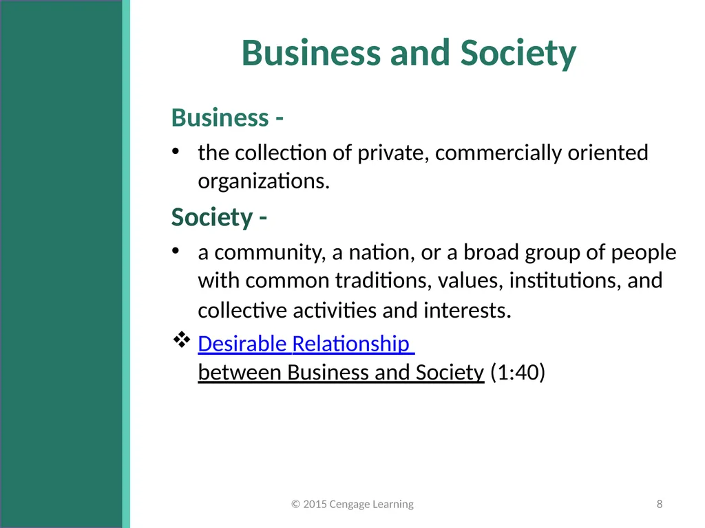 Key Topics Ch 1 & 2 © 2015 Cengage Learning - slide 8 of 34