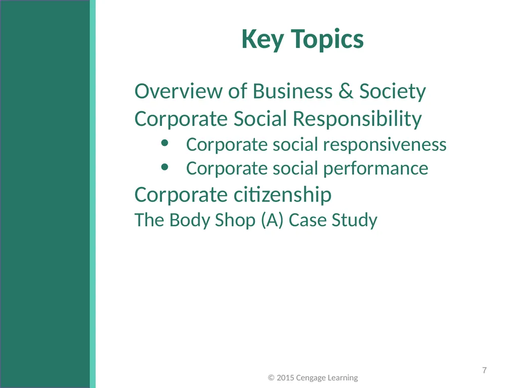 Key Topics Ch 1 & 2 © 2015 Cengage Learning - slide 7 of 34