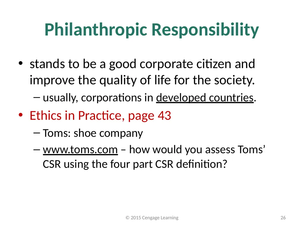 Key Topics Ch 1 & 2 © 2015 Cengage Learning - slide 26 of 34