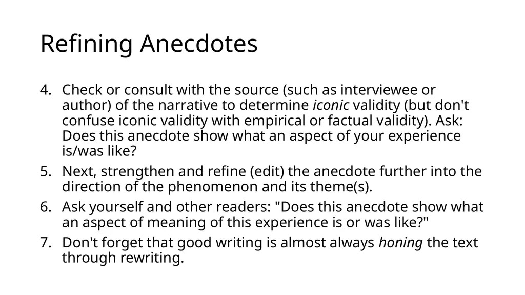 van Manen (2014) Chapter 9; The Vocative EDCP 585 - slide 14 of 29