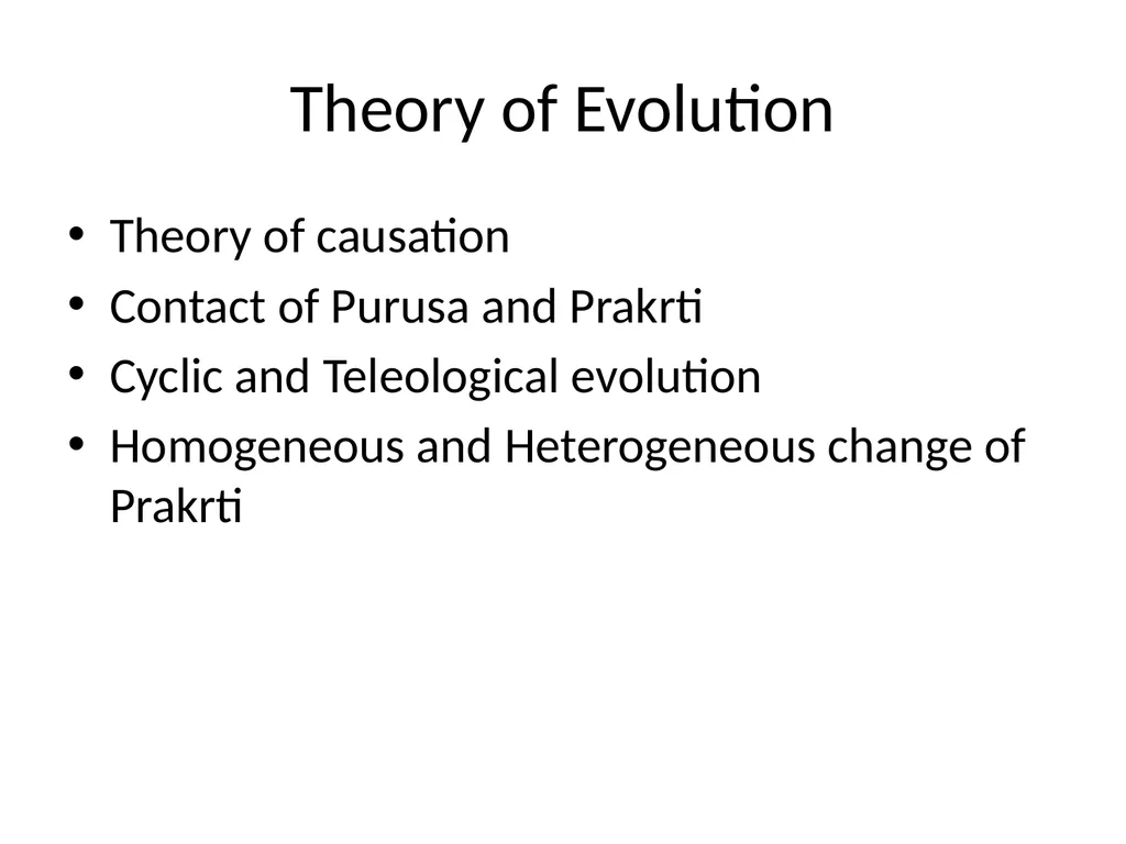 Sankhya’s Theory of Evolution Presented By Dr - slide 5 of 8