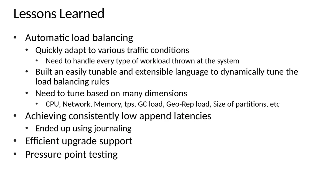 Windows Azure Storage – A Highly Available Cloud - slide 33 of 34
