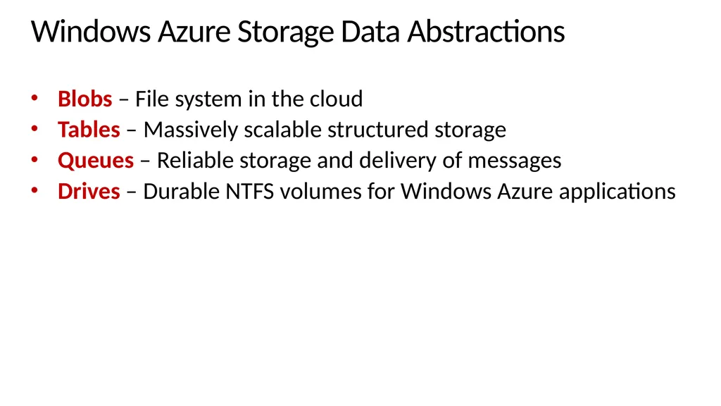 Windows Azure Storage – A Highly Available Cloud - slide 4 of 34