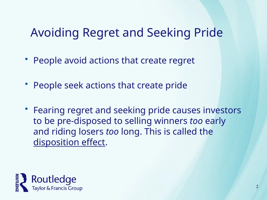 Chapter 3 Pride and Regret Avoiding Regret and - slide 2 of 24